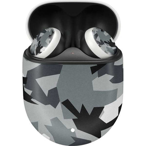 Urban Camouflage Black Google Pixel Buds Skin